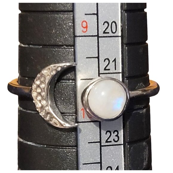 Pearich Opal Gold Vermeil Ring 925 Sterling Silver New Moon Sz 9.5 Original Box - Picture 2 of 6